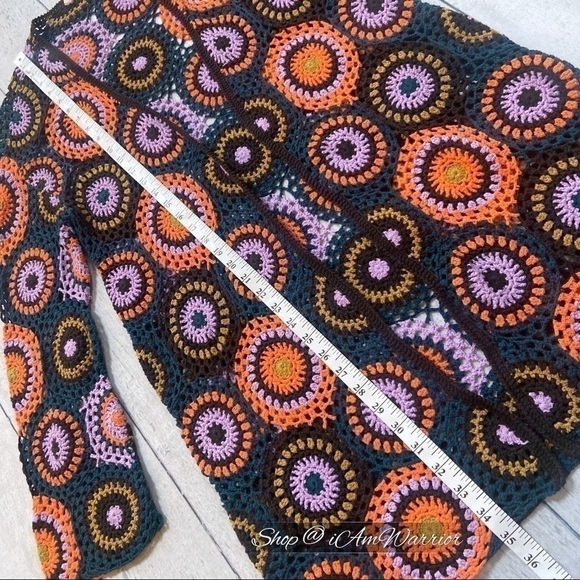 Anthropologie Moth boho circle crochet cardigan *shop@iamwarrior - Picture 10 of 12